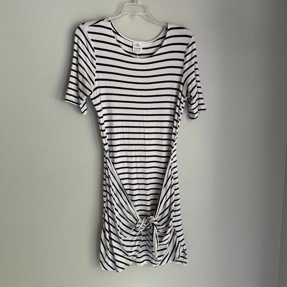 Michael Stars for Evereve White/Navy Striped Wrap Dress, size Small - Picture 1 of 6